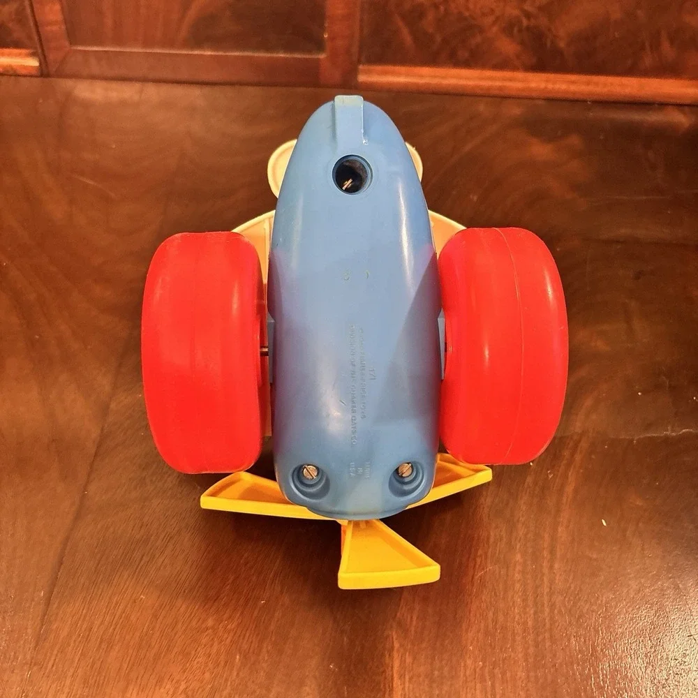 Vintage 1980 Fisher Price Little People Airplane Pull Toy #171 Pilot Propeller